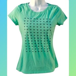 Mint Green Heart Tee by Old Navy